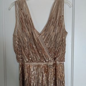 Adrianna Papell Champagne Dress